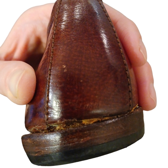 Cydwoq Vintage Asymmetrical Unique Leather Handmade Fairycore Witchcore 36 FLAW - Picture 13 of 16